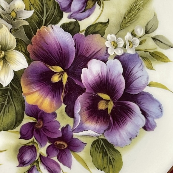 Weatherby Royal Falcon Pansy Floral Plate Made In England Decorative Use - Picture 9 of 12